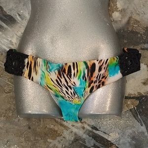 Small leopard crochet bikini bottoms